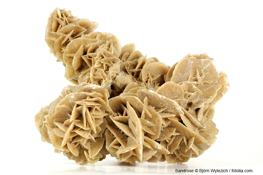 Desert rose as a naturally occurring crystal formation of barium sulfate in the environment