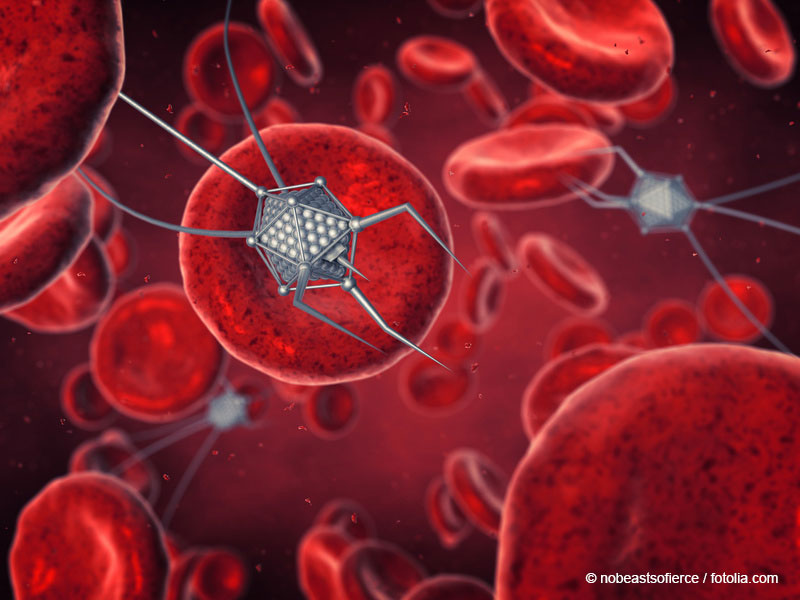 Fiktion: Nanoroboter und Blutzellen © nobeastsofierce/Fotolia.com